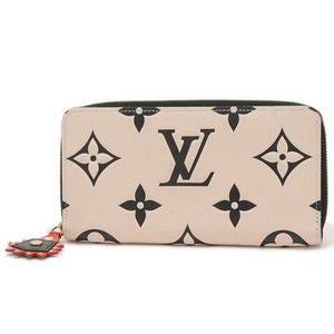 Louis Vuitton LV Crafty Empreinte Zippy Wallet Creme Noir Black